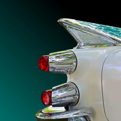 American Tailfins & Taillights 16 1959 Dodge Custom Royal tailfin twin chrome bullet taillights - photo by Peter Kraaibeek