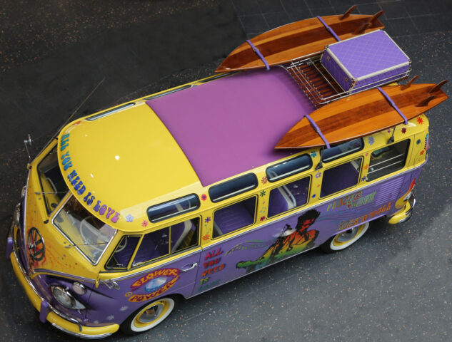 Classic Vans & Panel Trucks – VW Bulli, Dodge A100 & Vintage Van Photography 1 1966 VW-Bus Bulli Samba T1 aerial view - photo by Peter Kraaibeek
