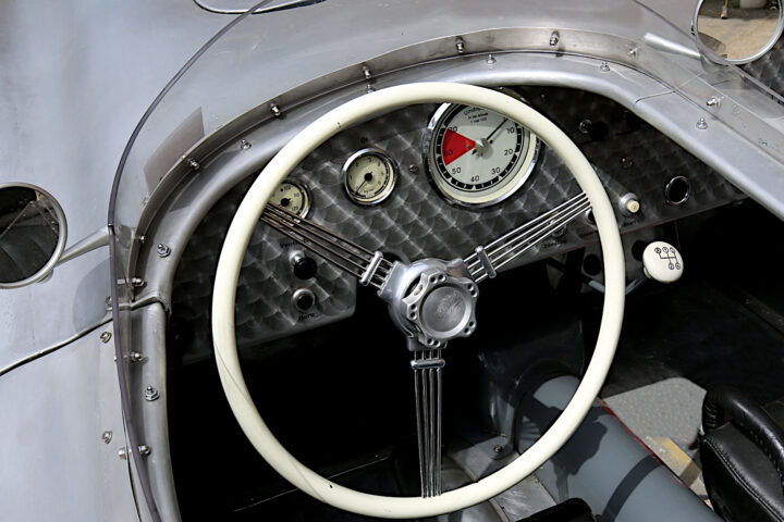 1950 AFM 50-5 race car dashboard and cockpit — photographed by Peter Kraaibeek