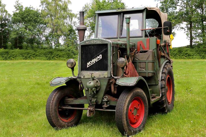 Classic Tractors & Farm Machinery - A Century of Iron, Steam and Diesel 19 1942 Normag NG 22 vintage German tractor frontal portrait, fine art photography by Peter Kraaibeek, Kraaibeek Art Gallery