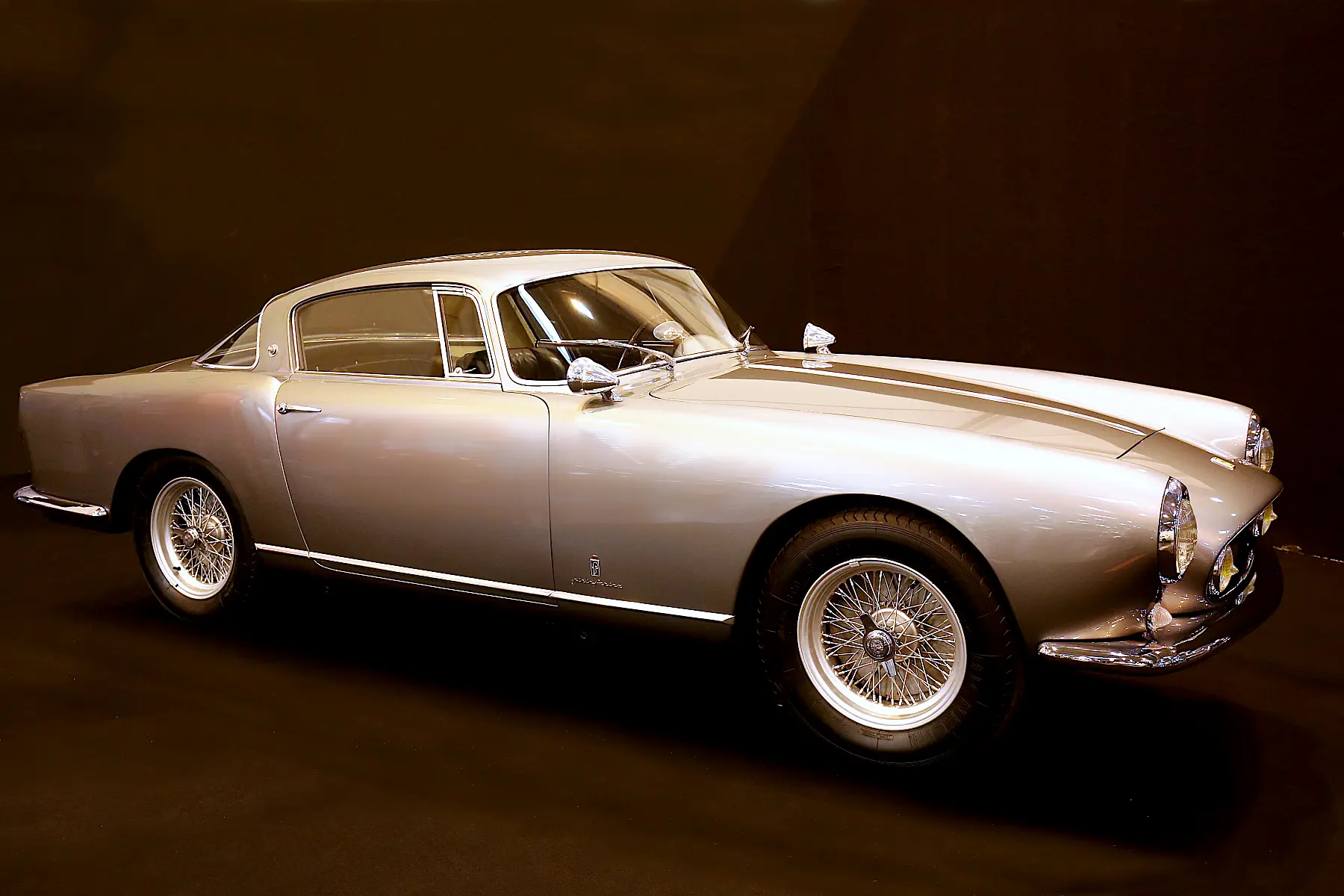 Ferrari 250 GT Berlinetta Prototipo 1956 silver side profile classic Italian prototype - fine art photography by Peter Kraaibeek, Kraaibeek Art Gallery