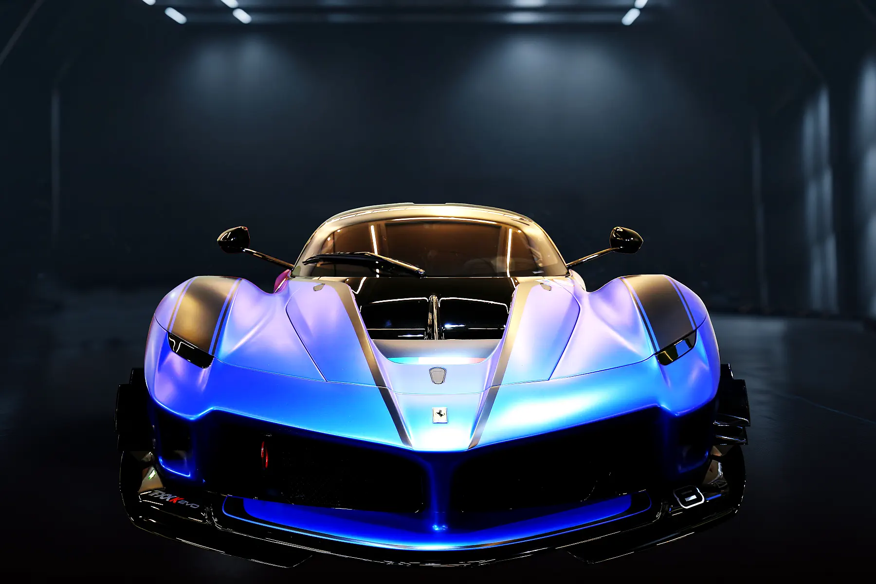 2016 Ferrari FXX K EVO front view — fine art photography by Peter Kraaibeek, Kraaibeek Art Gallery